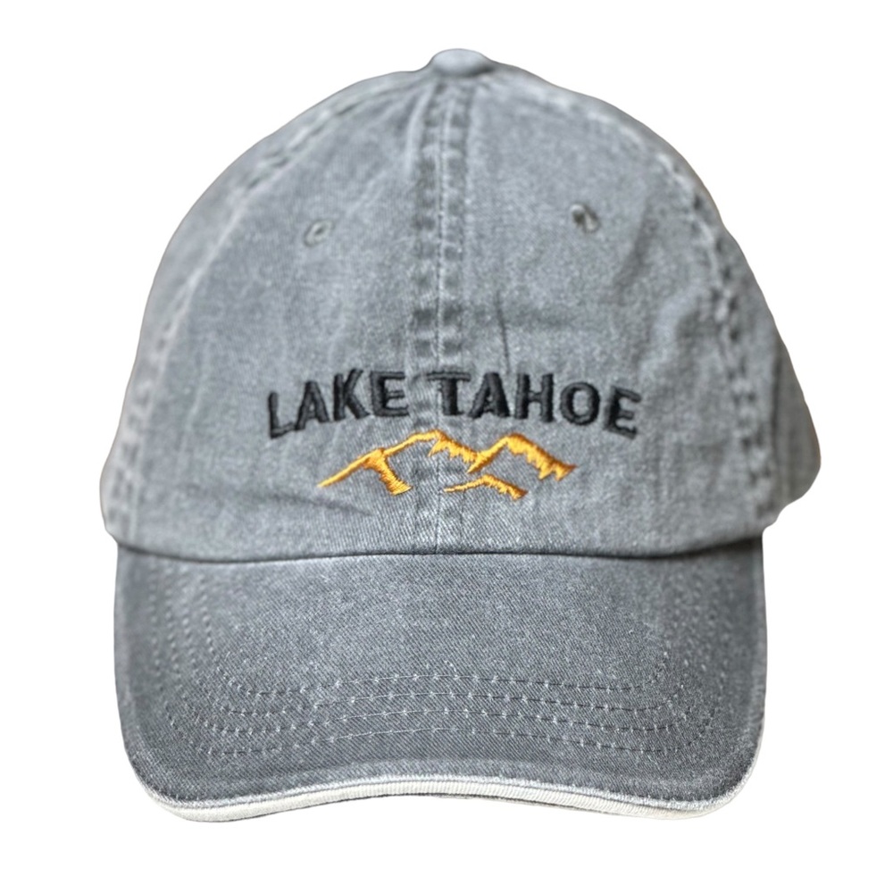 Youth Lake Tahoe Embroidered Mile High Mountains Dad Cap Grey Unisex Kid’s OS